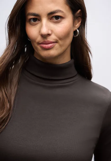 Basic Rollkragenshirt darkest brown Basic Rollkragenshirt darkest brown