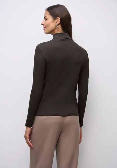 Basic Rollkragenshirt darkest brown Basic Rollkragenshirt darkest brown