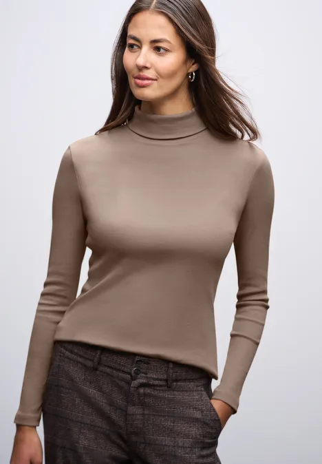 Basic Rollkragenshirt light terra mocha Basic Rollkragenshirt light terra mocha