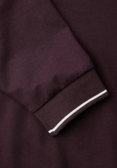 Zacht Shirt met geribde details Jazz Berry