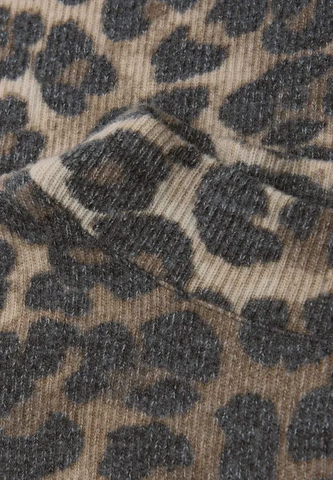 Cosy Printed Shirt CECIL mocha glow