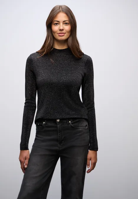 Glitzerndes Shirt Black Glitzerndes Shirt Black