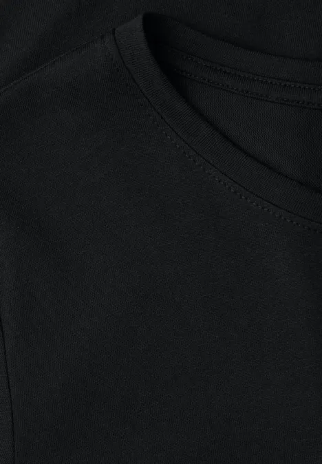 Basic shirt met ronde hals Black