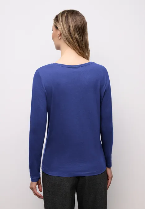 Basic Rundhalsshirt amparo blue