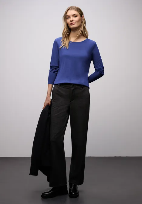 Basic Rundhalsshirt amparo blue