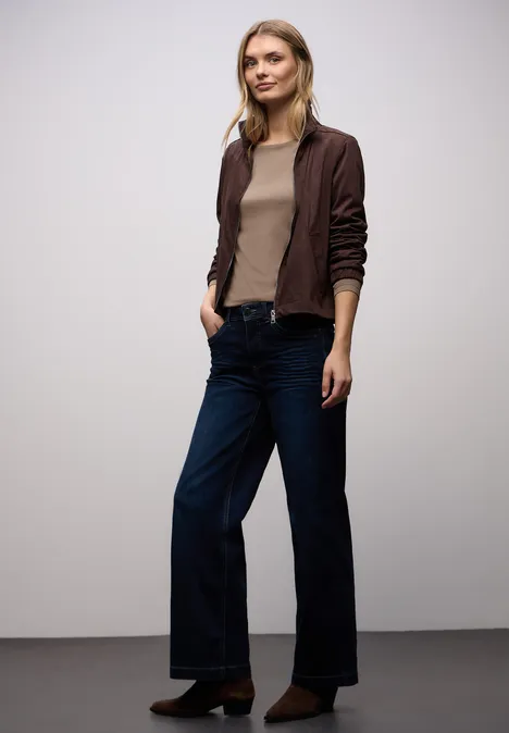 Basic Rundhalsshirt light terra mocha