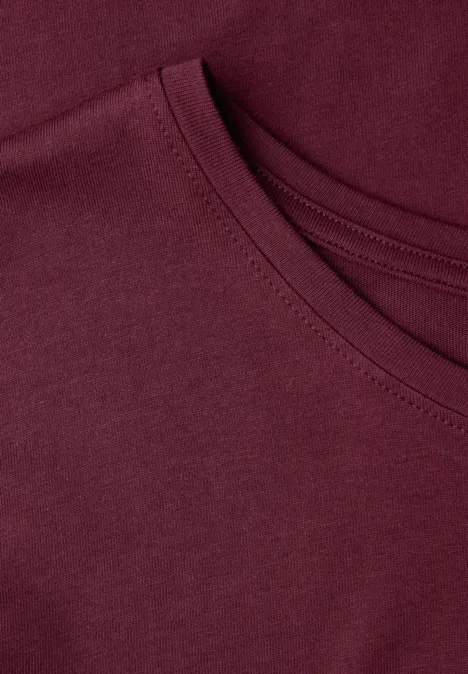 Basic Rundhalsshirt truffle red