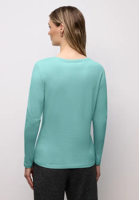 Basic Rundhalsshirt misty mint