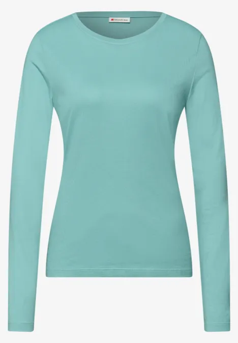 Basic Rundhalsshirt misty mint