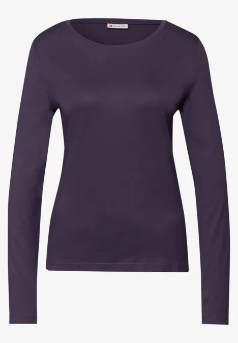 Basic Rundhalsshirt mystic purple