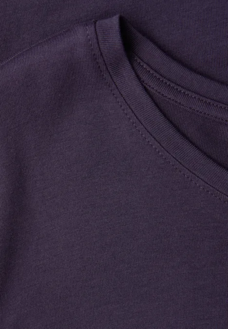 Basic Rundhalsshirt mystic purple