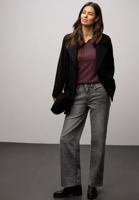 T-shirt basique avec structure côtelée Jazz Berry