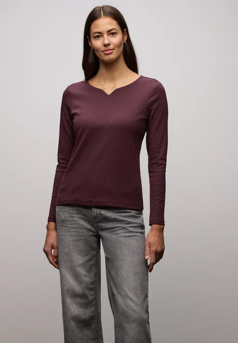 T-shirt basique avec structure côtelée Jazz Berry