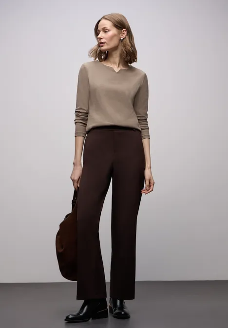 T-shirt basique avec structure côtelée null