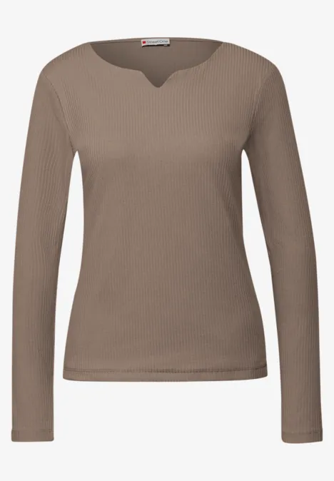 T-shirt basique avec structure côtelée null