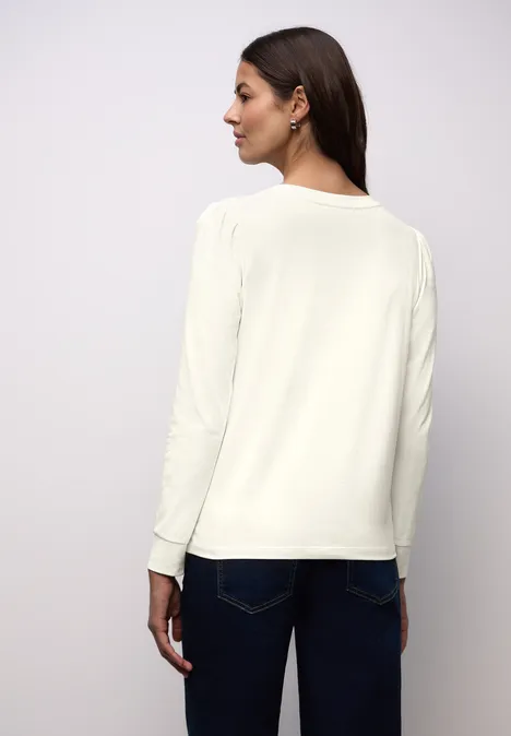 Bluzka z marszczeniami off white