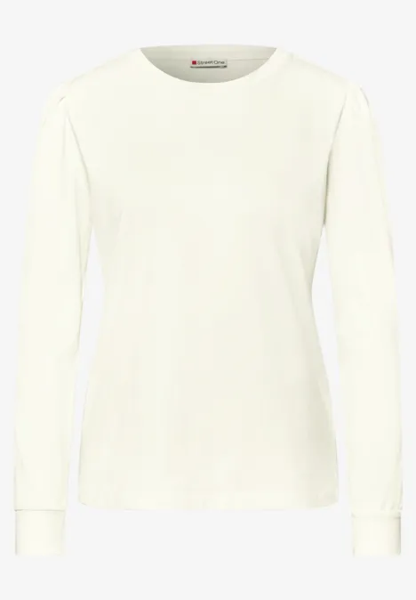 Bluzka z marszczeniami off white