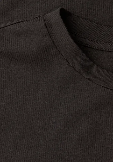 Shirt mit Raffung darkest brown