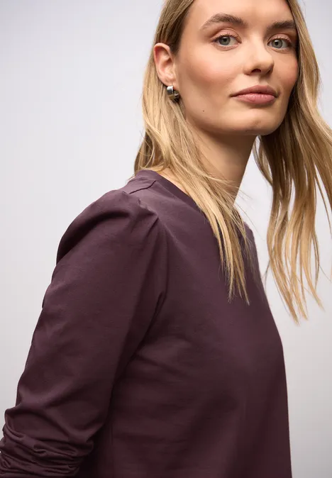 Shirt met rimpels Jazz Berry