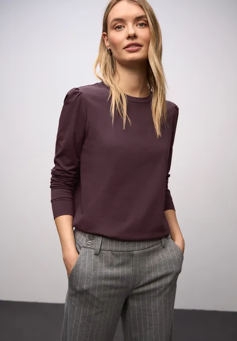 Shirt met rimpels Jazz Berry