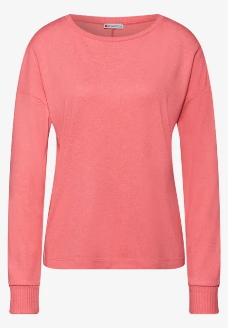 Melange Shirt striking coral mel.