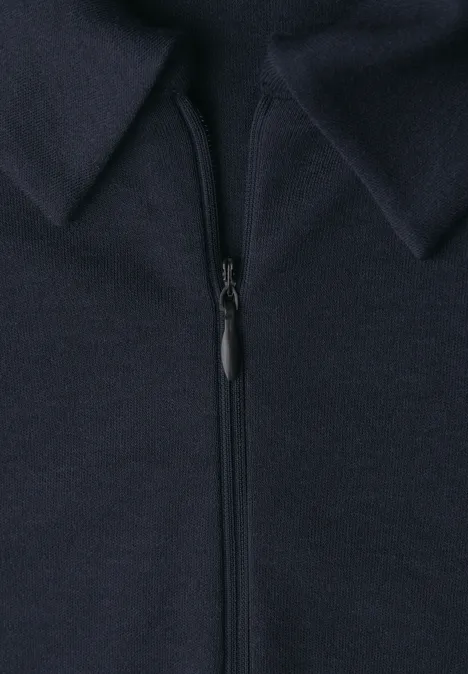 Poloshirt mit Zipper shadowed navy
