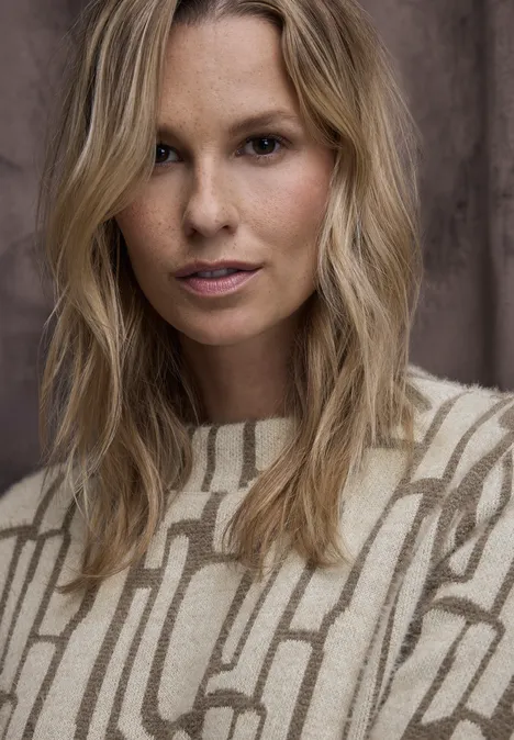 Shirt met patroon soft beige