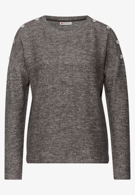 Softes Shirt mit Knöpfen rustic brown mel. Softes Shirt mit Knöpfen rustic brown mel.