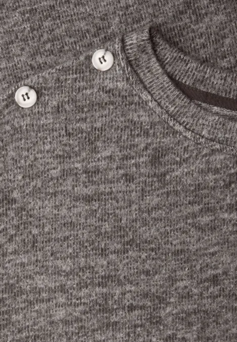 Softes Shirt mit Knöpfen rustic brown mel. Softes Shirt mit Knöpfen rustic brown mel.