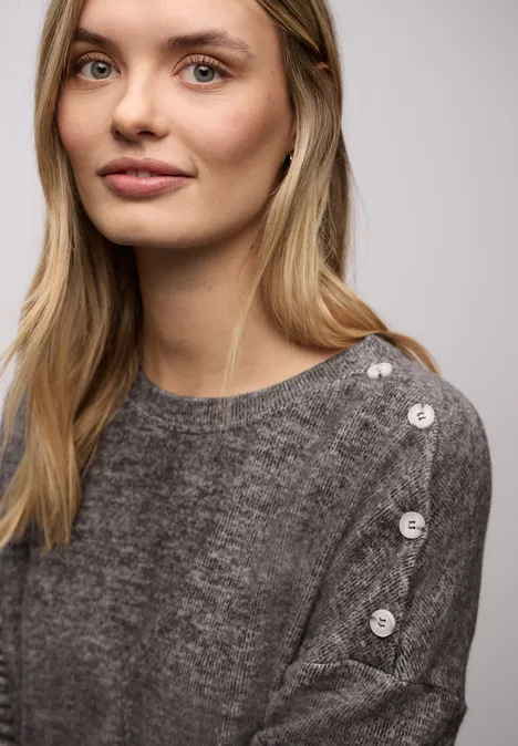 Softes Shirt mit Knöpfen rustic brown mel. Softes Shirt mit Knöpfen rustic brown mel.