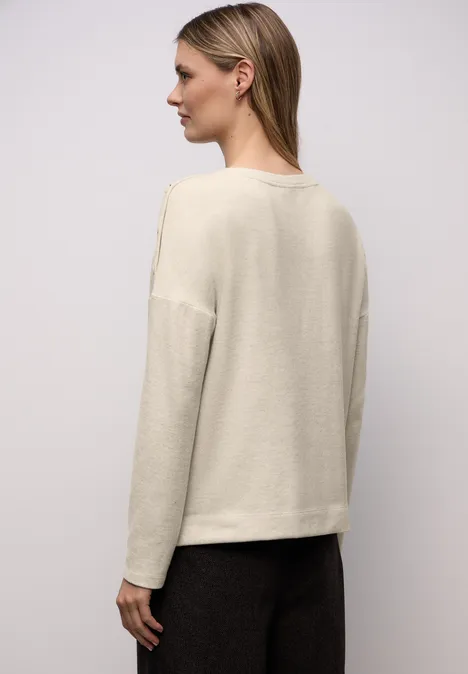 Softes Shirt mit Knöpfen cotton beige mel. Softes Shirt mit Knöpfen cotton beige mel.