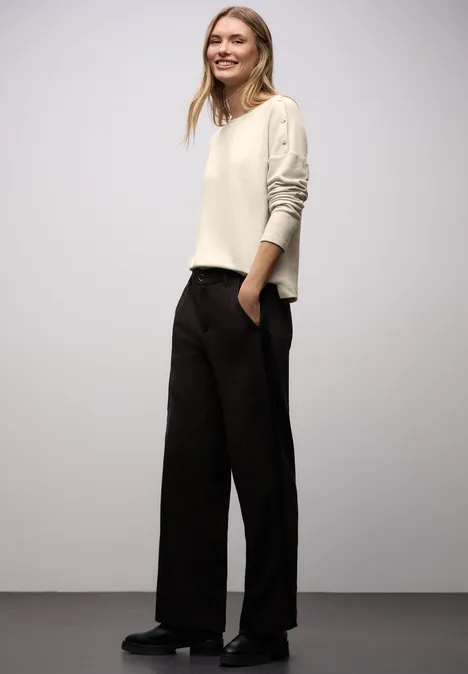 Softes Shirt mit Knöpfen cotton beige mel. Softes Shirt mit Knöpfen cotton beige mel.