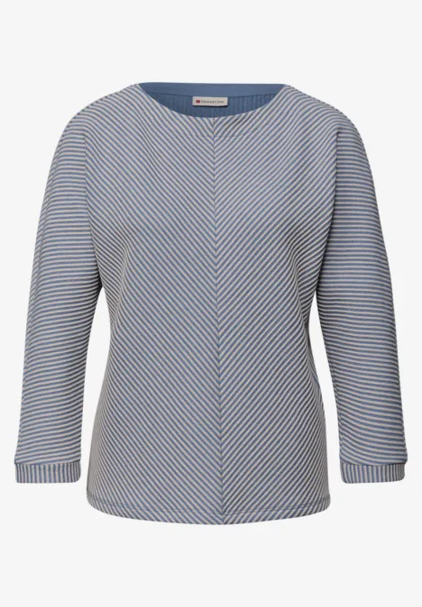 Two-Tone Strukturshirt frosted blue