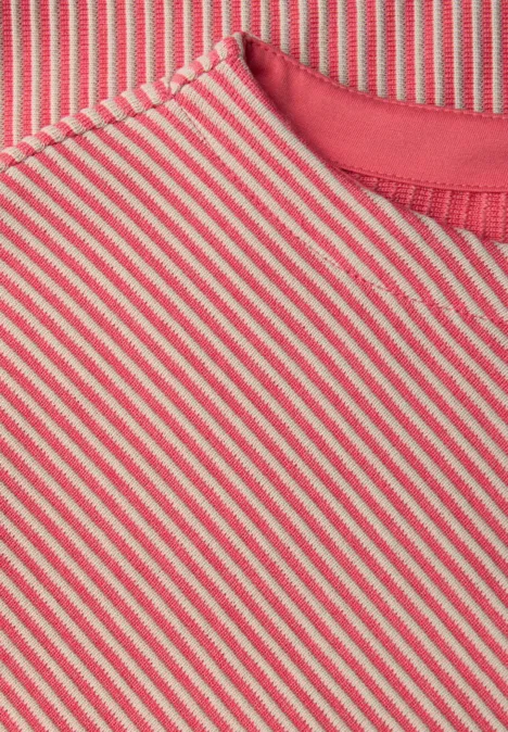 Two-Tone Strukturshirt striking coral