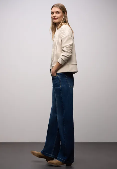 Two-Tone Strukturjacke off white