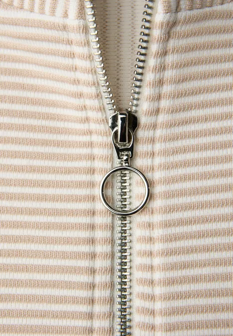 Two-Tone Strukturjacke off white