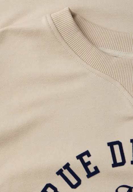 Shirt met tekst cotton beige