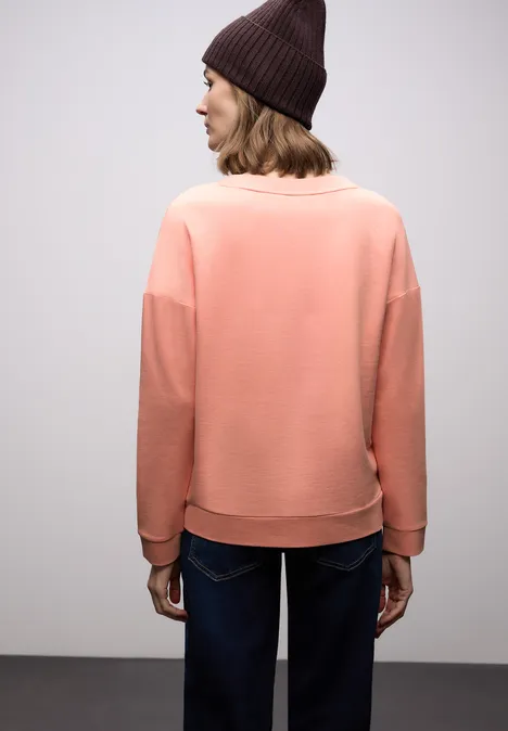 Shirt met tekst light apricot