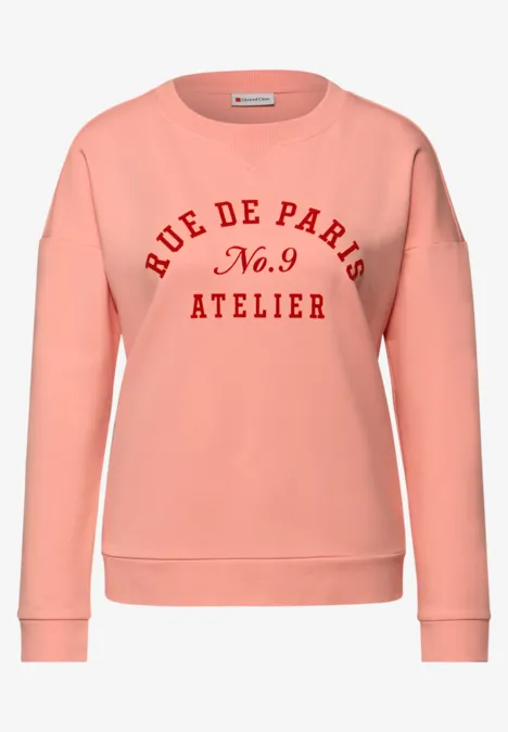 Shirt met tekst light apricot