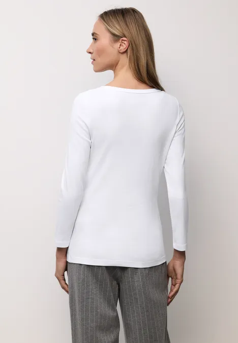 Basic Shirt mit Knopfdetail White