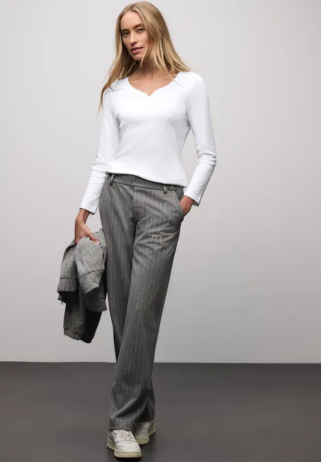 Basic Shirt mit Knopfdetail White