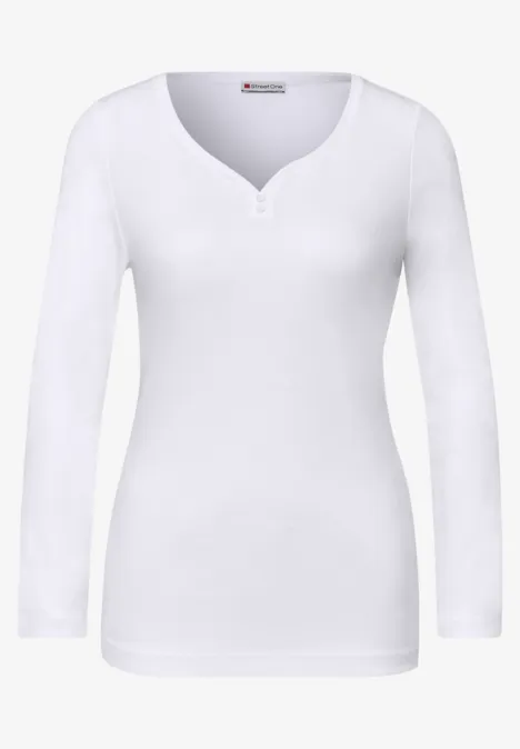 Basic Shirt mit Knopfdetail White
