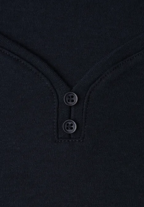 Basic Shirt mit Knopfdetail deep blue Basic Shirt mit Knopfdetail deep blue