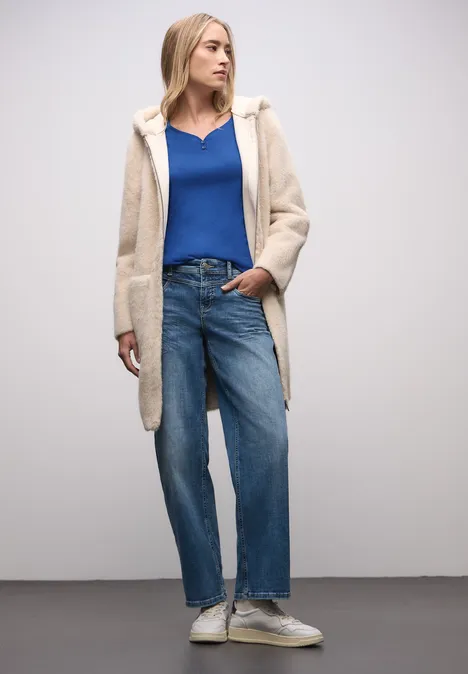 Basic shirt met knoopdetail null