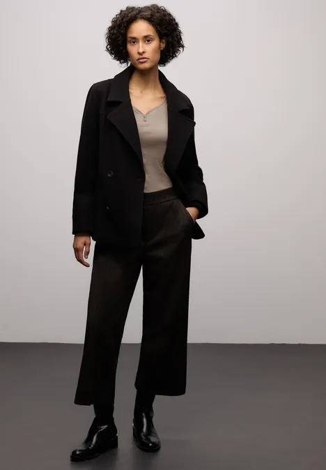 Basic shirt met knoopdetail null