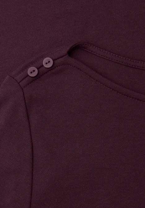 T-shirt avec détails de boutons Jazz Berry