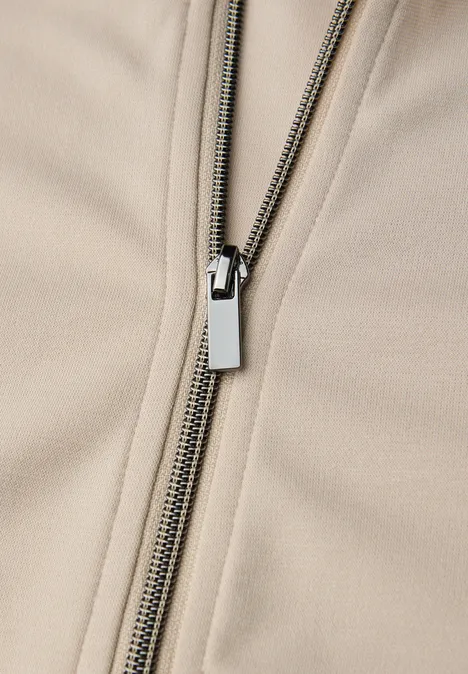 Jas met trekkoord cotton beige