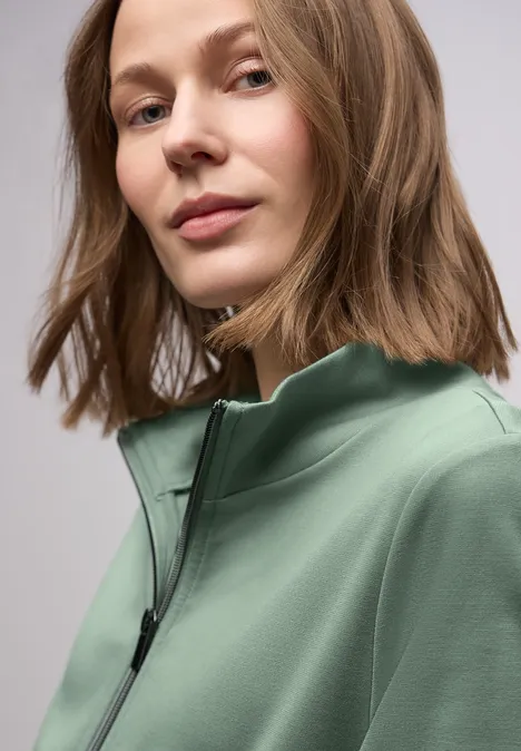 Jas met trekkoord dark serene green