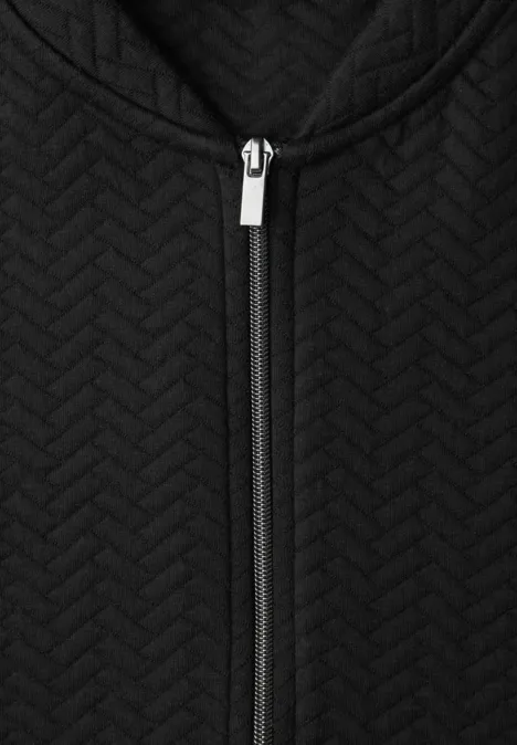 Jas met structuur Black