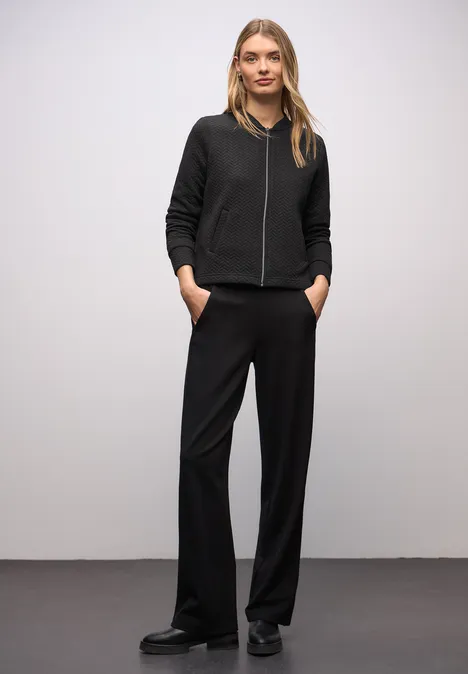 Jas met structuur Black